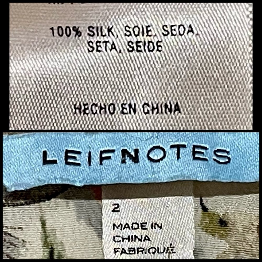 ▪️ANTHRO▪️LEIFNOTES▪️Asymmetric Silk Sparrow Vintage-Style Blouse - Picture 6 of 6